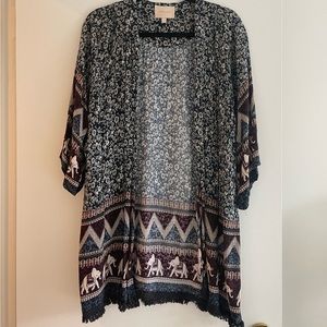 Skies are Blue - caftan with elephants